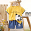 Yellow & Silver Blue Baby Go 2 Pc Set NS6057B